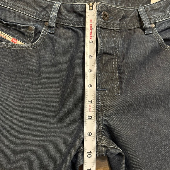 Diesel Jeans Mens W34 L32 Dark Blue Denim Zatiny 0088Z bootcut Button Fly - Picture 14 of 16